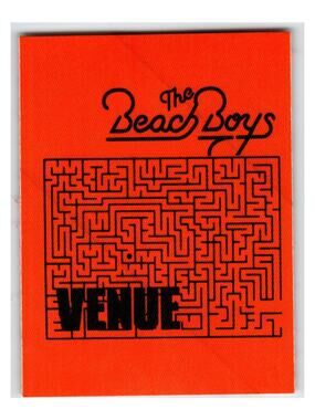 The Beach Boys Venue Fabric Pass Maze Design Orange Concert Tour Sticky